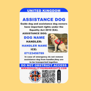 assistance dog blue card