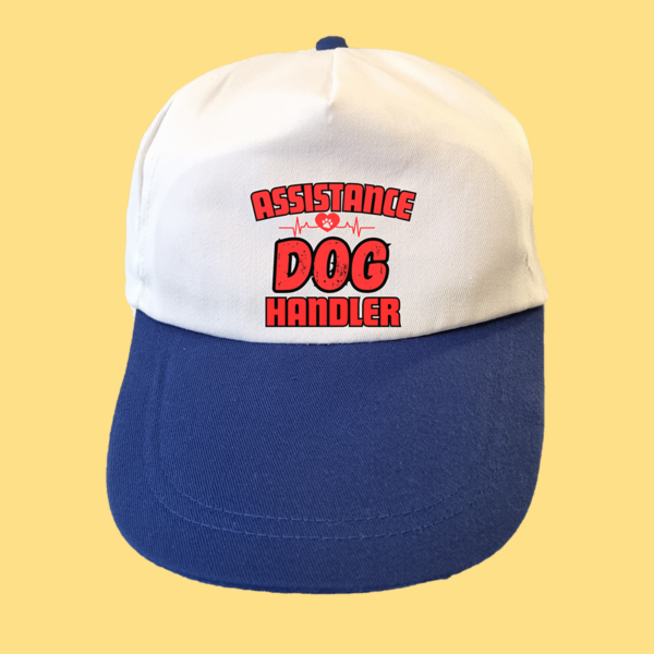 blue assistance dog handler cap